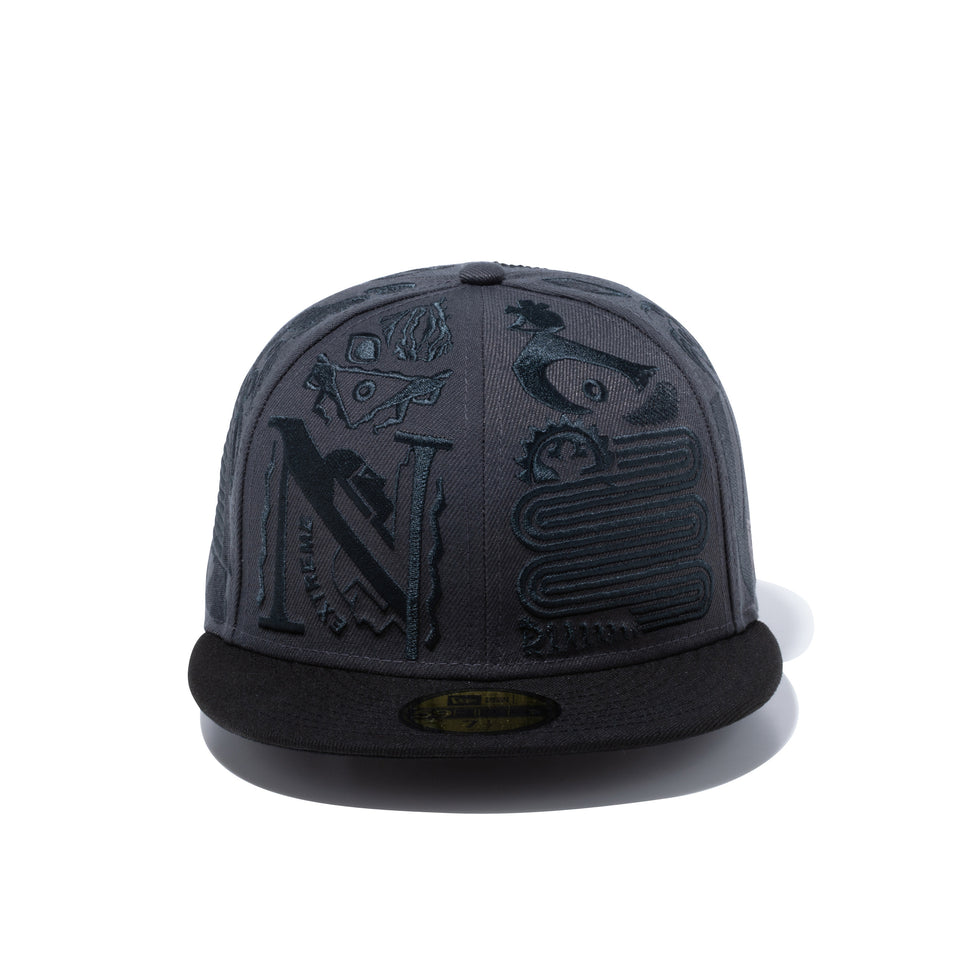 59FIFTY ERIC ELMS エリック・エルムス アートワーク グレー ブラックバイザー