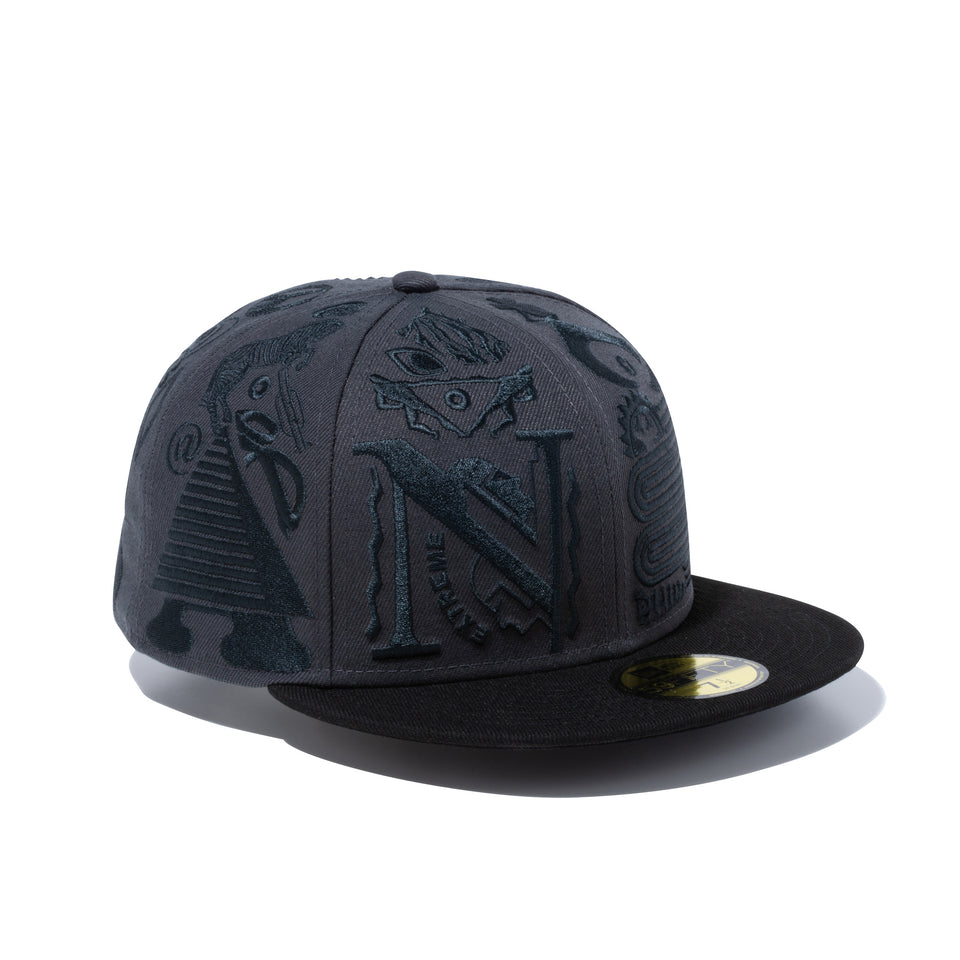 59FIFTY ERIC ELMS エリック・エルムス アートワーク グレー ブラックバイザー