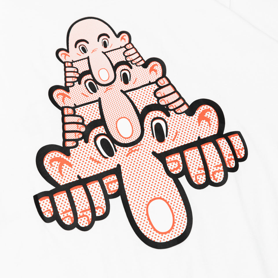 半袖 コットン Tシャツ ERIC ELMS エリック・エルムス キルロイ ホワイト リラックスフィット