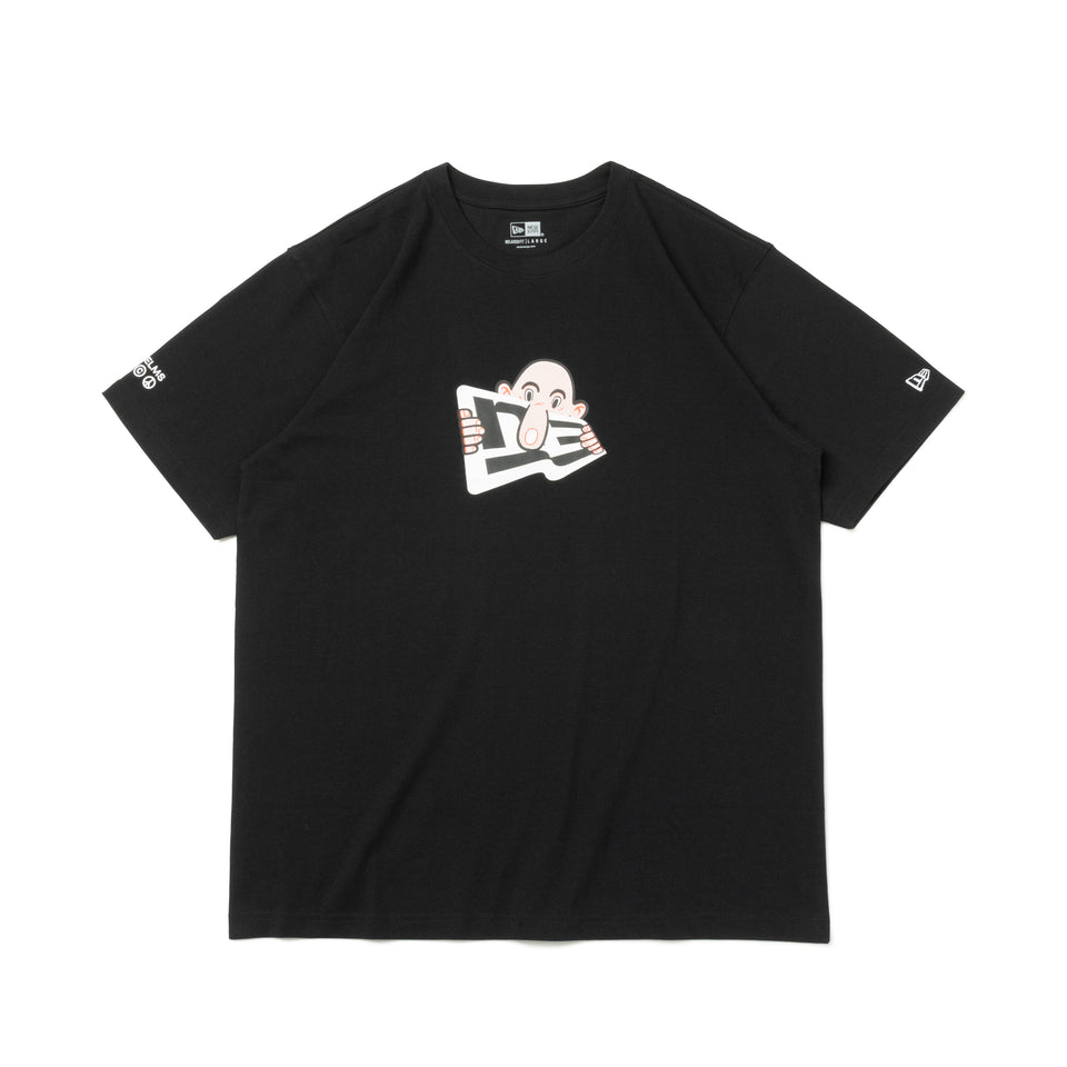 半袖 コットン Tシャツ ERIC ELMS エリック・エルムス フラッグロゴ キルロイ ブラック リラックスフィット