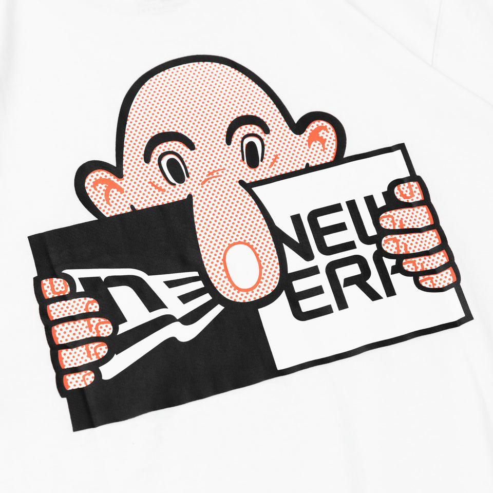 半袖 コットン Tシャツ ERIC ELMS エリック・エルムス ボックスロゴ キルロイ ホワイト リラックスフィット