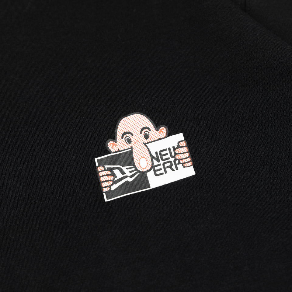 半袖 コットン Tシャツ ERIC ELMS エリック・エルムス ボックスロゴ キルロイ ブラック リラックスフィット