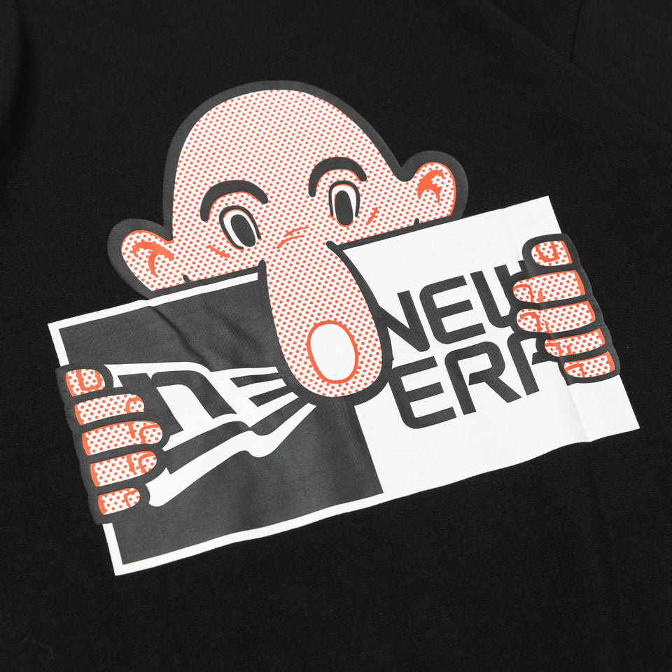 半袖 コットン Tシャツ ERIC ELMS エリック・エルムス ボックスロゴ キルロイ ブラック リラックスフィット