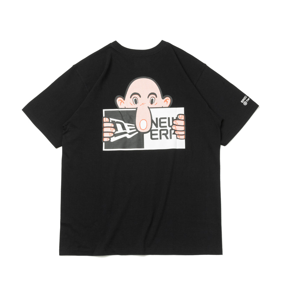 半袖 コットン Tシャツ ERIC ELMS エリック・エルムス ボックスロゴ キルロイ ブラック リラックスフィット