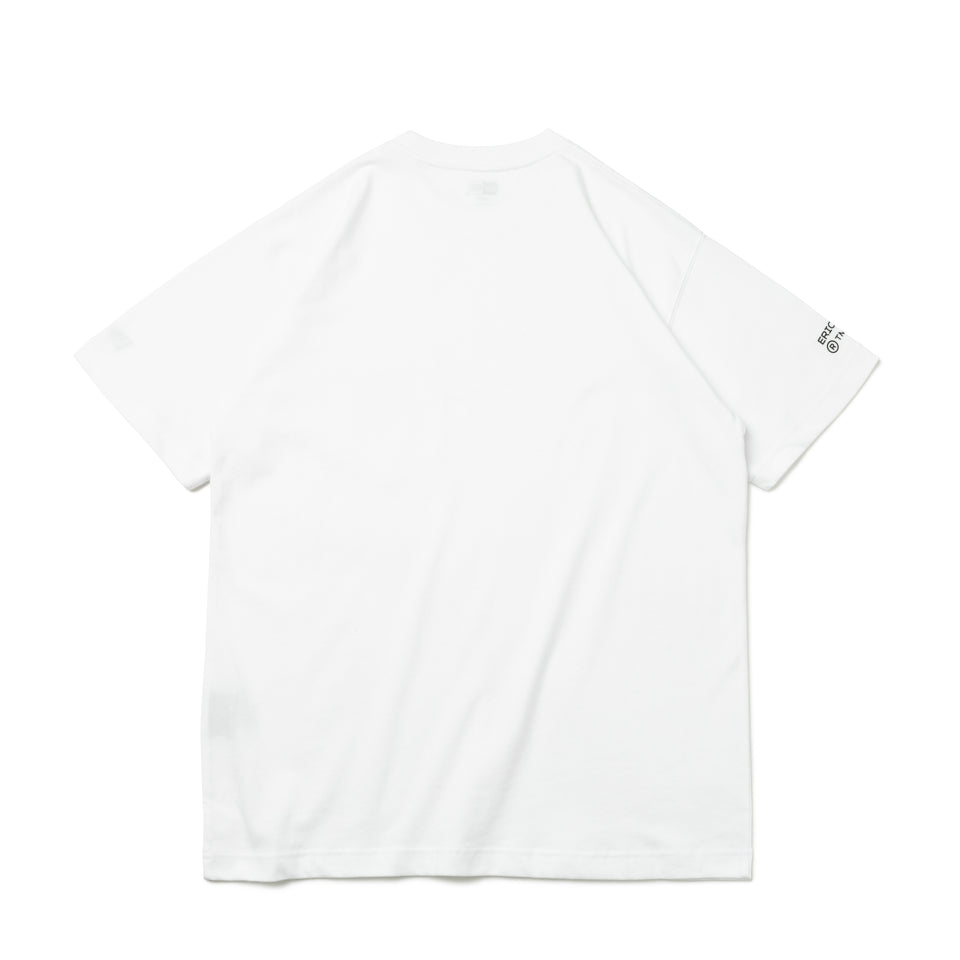 半袖 コットン ポケット Tシャツ ERIC ELMS エリック・エルムス タイポグラフィー ホワイト レギュラーフィット