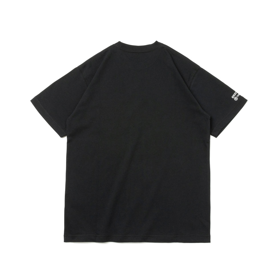 半袖 コットン ポケット Tシャツ ERIC ELMS エリック・エルムス タイポグラフィー ブラック レギュラーフィット