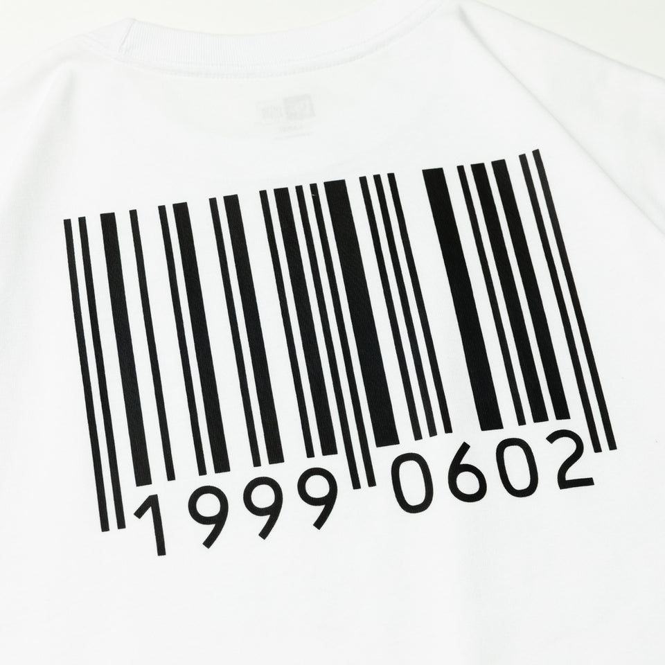 半袖 オーバーサイズド コットン Tシャツ 中澤 瞳 バーコード ホワイト