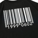 半袖 オーバーサイズド コットン Tシャツ 中澤 瞳 バーコード ブラック × ホワイト