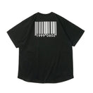 半袖 オーバーサイズド コットン Tシャツ 中澤 瞳 バーコード ブラック × ホワイト