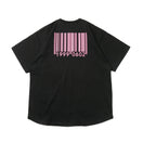 半袖 オーバーサイズド コットン Tシャツ 中澤 瞳 バーコード ブラック × ピンク