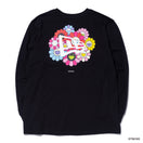 L/S RELAXED FIT COTTON TEE TAKASHI MURAKAMI FLOWER FLAG BLACK