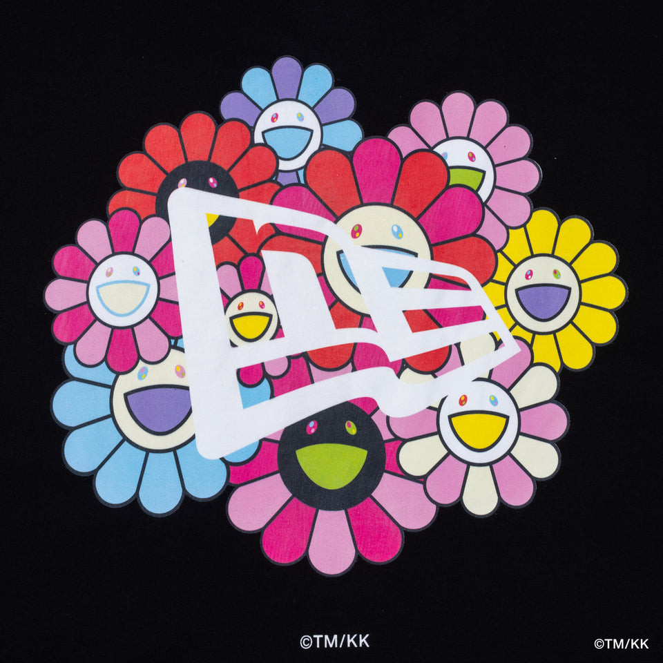 L/S RELAXED FIT COTTON TEE TAKASHI MURAKAMI FLOWER FLAG BLACK