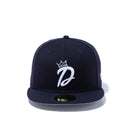 59FIFTY Dogear Records Dロゴ ネイビー グレーアンダーバイザー