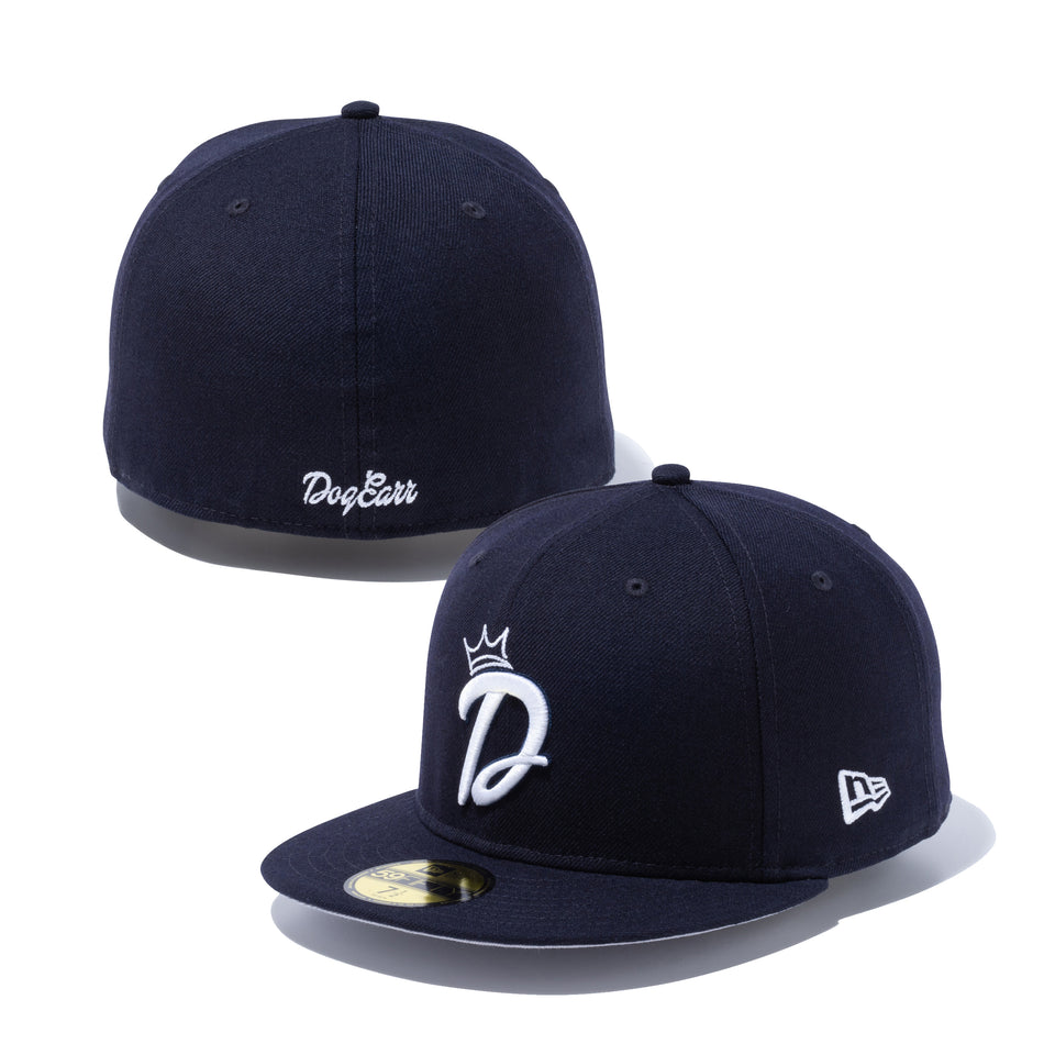 59FIFTY Dogear Records Dロゴ ネイビー グレーアンダーバイザー