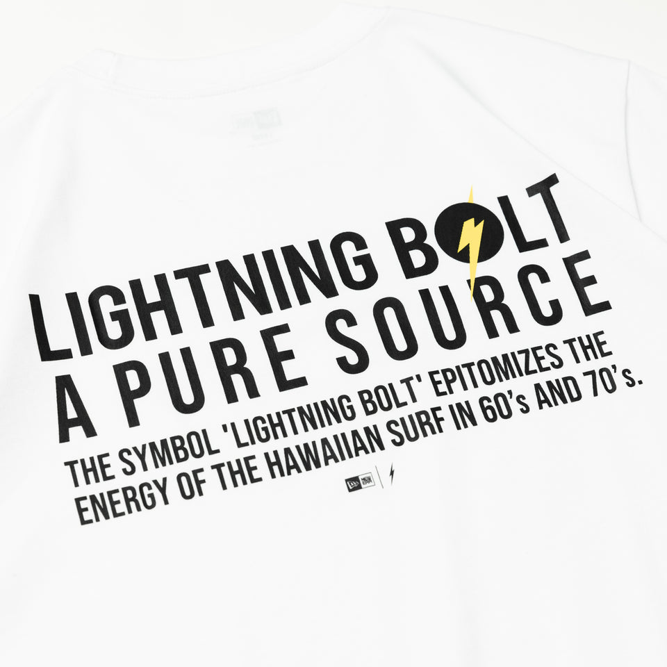 半袖 コットン Tシャツ LIGHTNING BOLT ライトニングボルト 稲妻 ホワイト レギュラーフィット