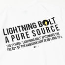 半袖 コットン Tシャツ LIGHTNING BOLT ライトニングボルト 稲妻 ホワイト レギュラーフィット