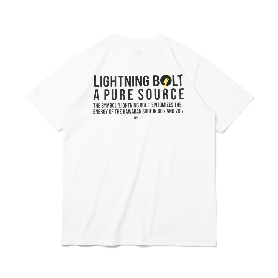 半袖 コットン Tシャツ LIGHTNING BOLT ライトニングボルト 稲妻 ホワイト レギュラーフィット
