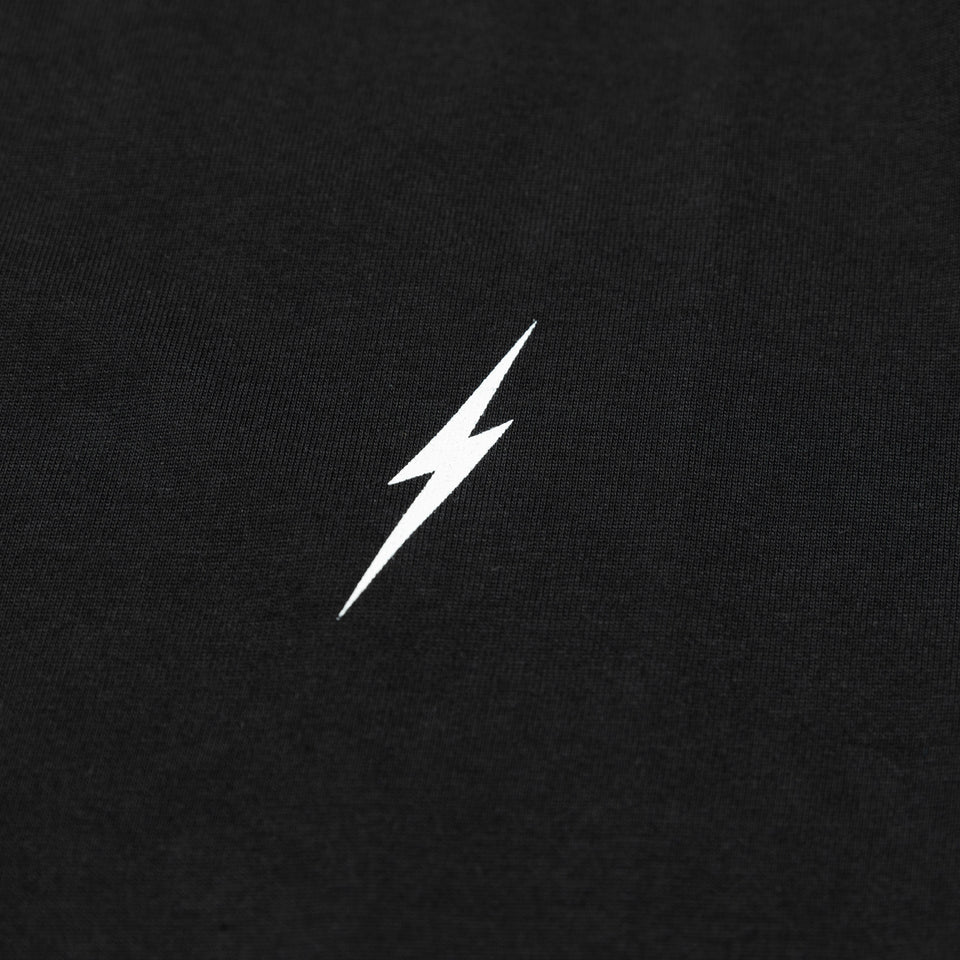 半袖 コットン Tシャツ LIGHTNING BOLT ライトニングボルト 稲妻 ブラック レギュラーフィット
