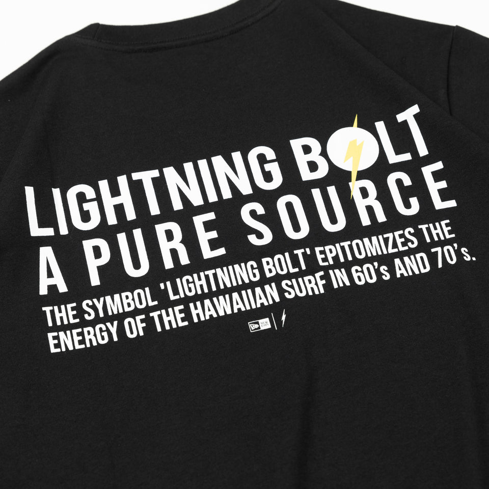 半袖 コットン Tシャツ LIGHTNING BOLT ライトニングボルト 稲妻 ブラック レギュラーフィット