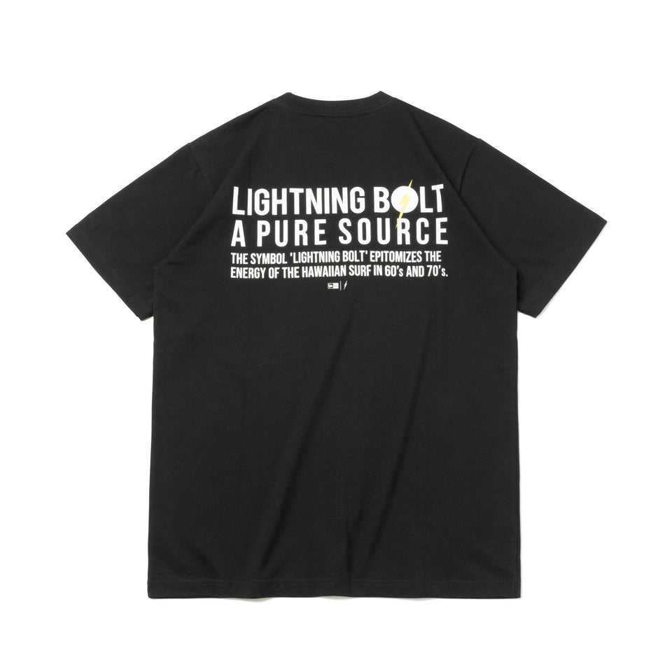 半袖 コットン Tシャツ LIGHTNING BOLT ライトニングボルト 稲妻 ブラック レギュラーフィット