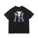 半袖 コットン Tシャツ ニューヨーク・ヤンキース ERIC ELMS エリック・エルムス キルロイ ブラック リラックスフィット