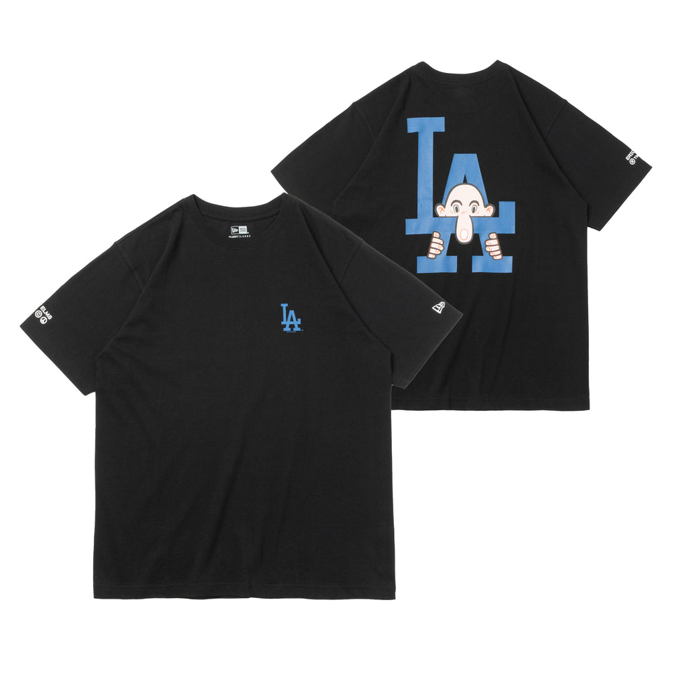 半袖 コットン Tシャツ ロサンゼルス・ドジャース ERIC ELMS エリック・エルムス キルロイ ブラック リラックスフィット