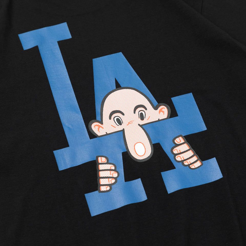 半袖 コットン Tシャツ ロサンゼルス・ドジャース ERIC ELMS エリック・エルムス キルロイ ブラック リラックスフィット