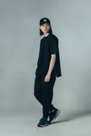 半袖 サイドジップ ポンチ Tシャツ NEW ERA BLACK LABEL ブラック