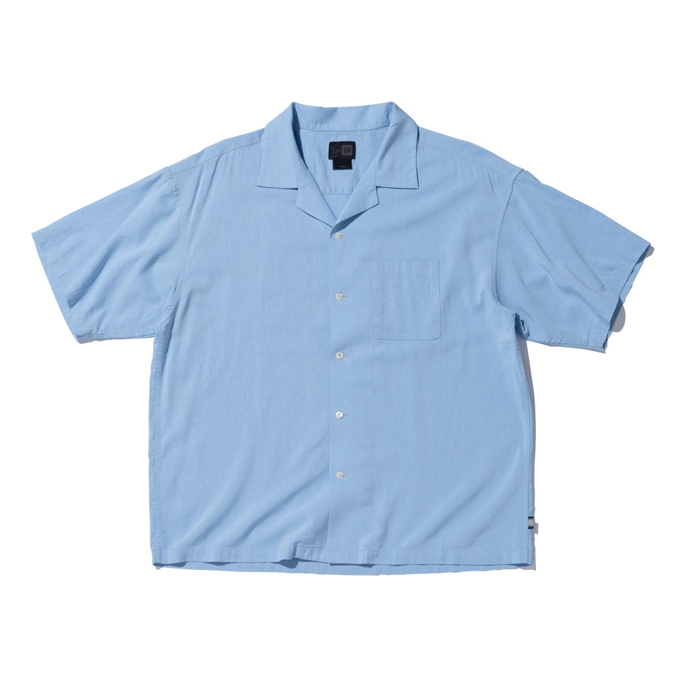 半袖 オープンカラーシャツ NEW ERA BLACK LABEL ブルー