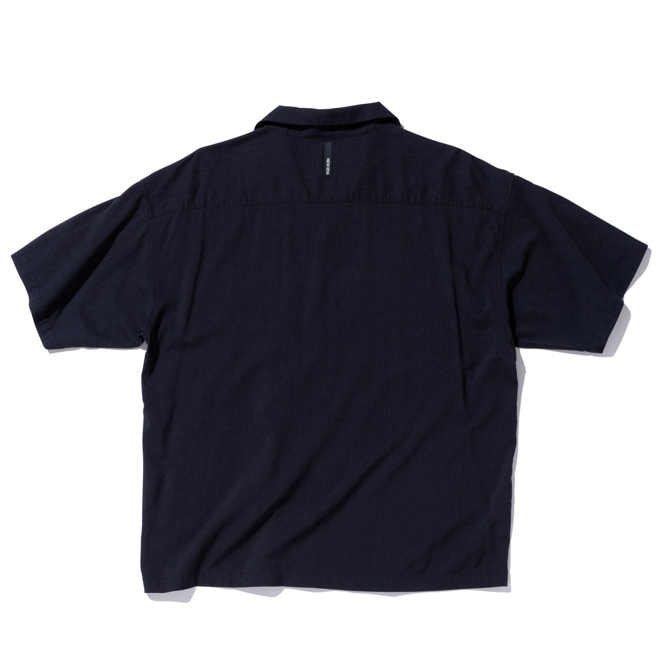 半袖 オープンカラーシャツ NEW ERA BLACK LABEL ブラック