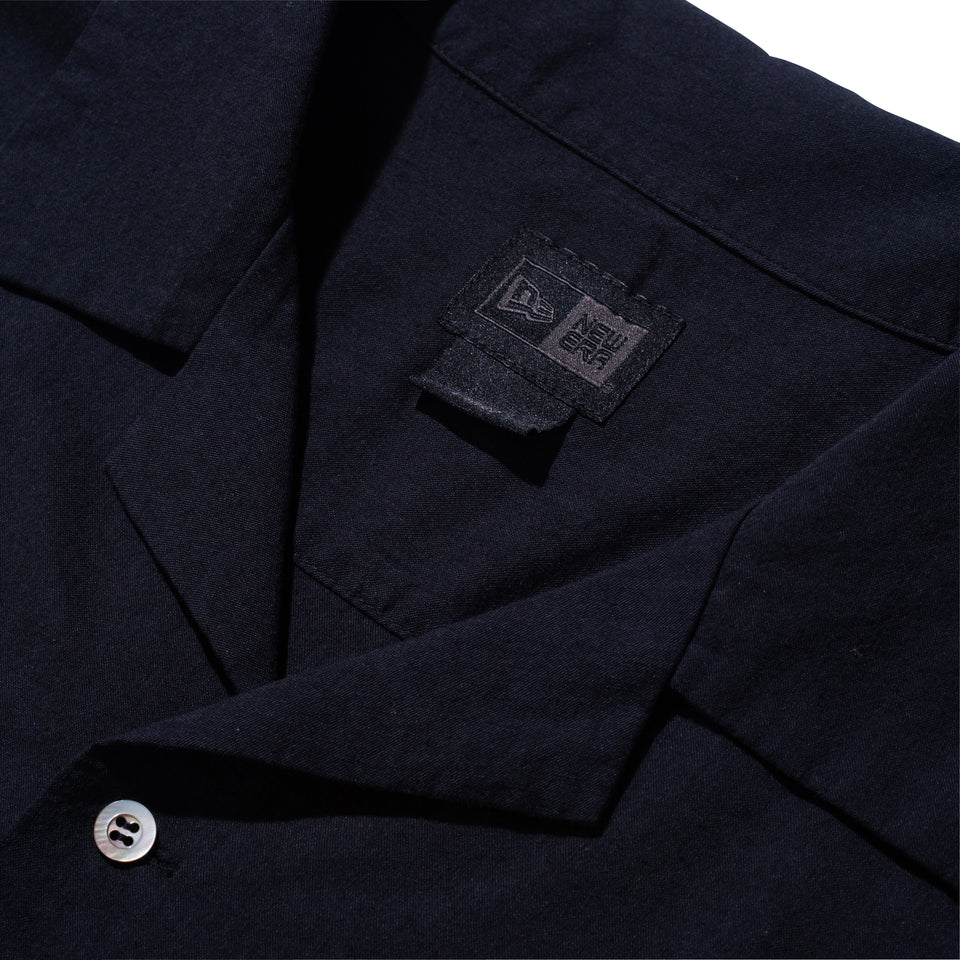 半袖 オープンカラーシャツ NEW ERA BLACK LABEL ブラック