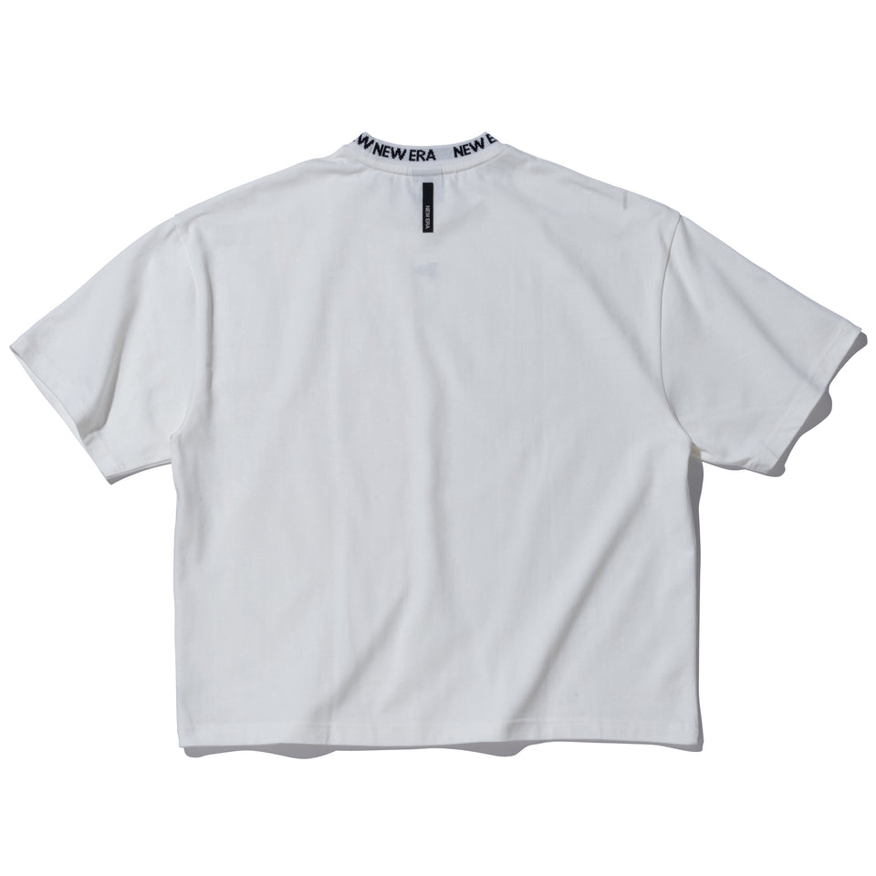 半袖 ジャカードネック ヘビーウェイト Tシャツ NEW ERA BLACK LABEL ホワイト ビッグシルエット