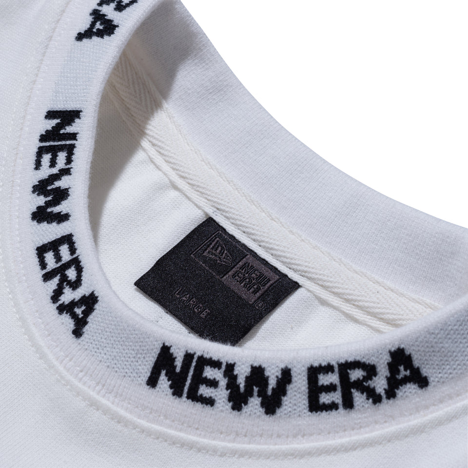 半袖 ジャカードネック ヘビーウェイト Tシャツ NEW ERA BLACK LABEL ホワイト ビッグシルエット