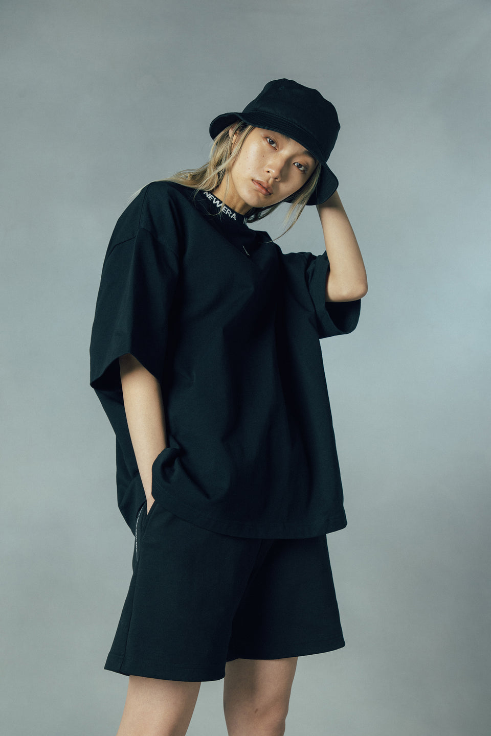 ポンチ ショートパンツ NEW ERA BLACK LABEL ブラック