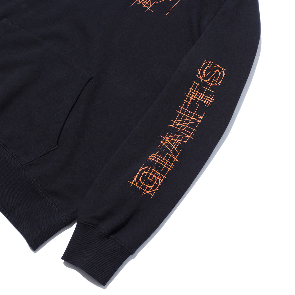 裏毛 スウェット プルオーバーフーディー 読売ジャイアンツ x TAKAHIROMIYASHITATheSoloist. x NEW ERA ブラック/オレンジ