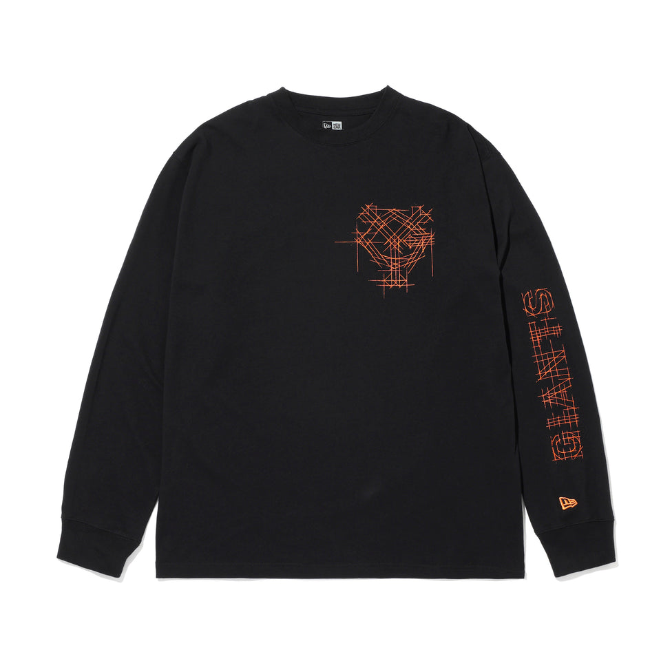 長袖 コットン Tシャツ 読売ジャイアンツ x TAKAHIROMIYASHITATheSoloist. x NEW ERA ブラック/オレンジ レギュラーフィット