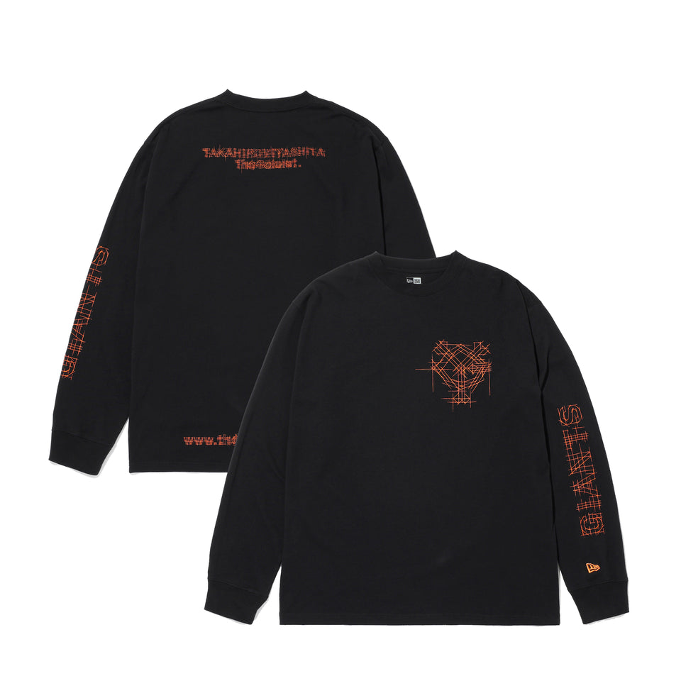 長袖 コットン Tシャツ 読売ジャイアンツ x TAKAHIROMIYASHITATheSoloist. x NEW ERA ブラック/オレンジ レギュラーフィット