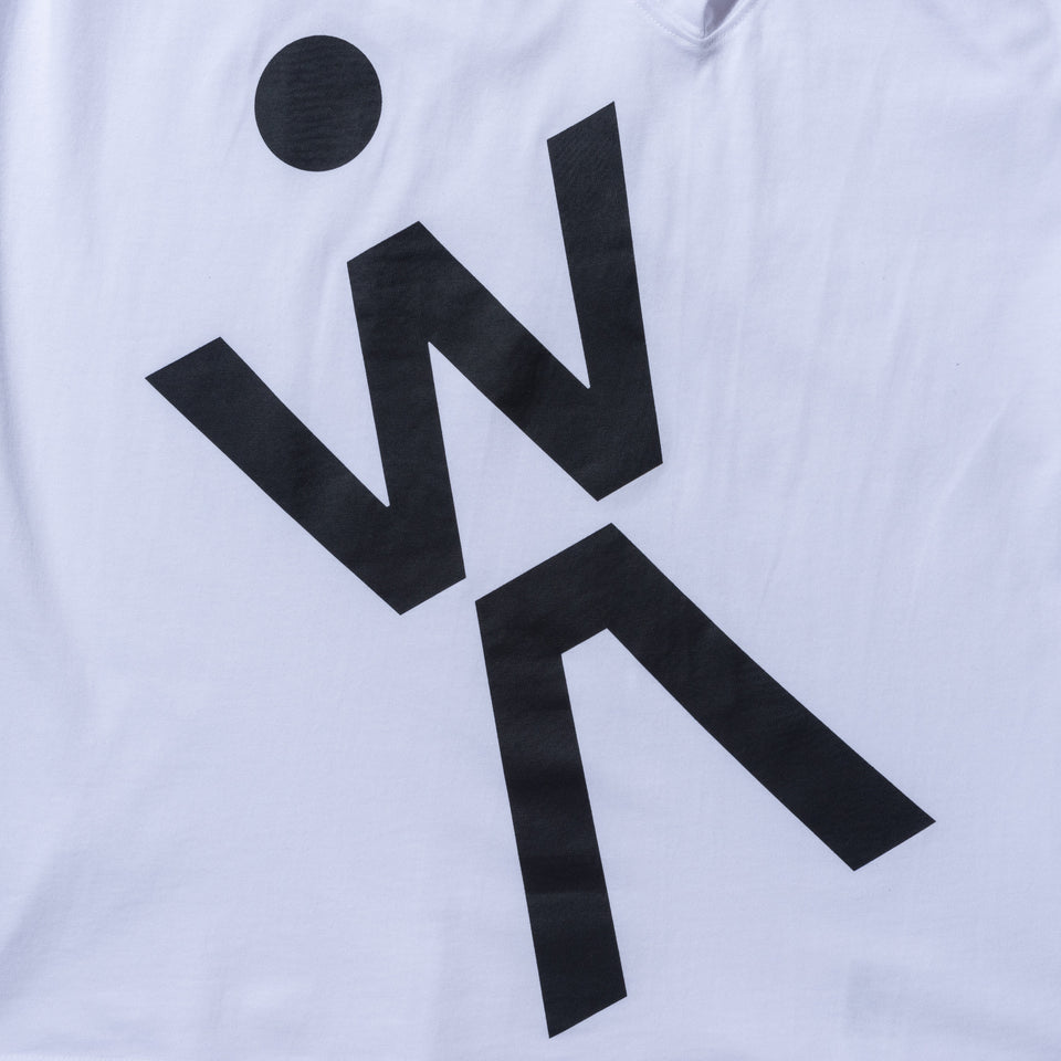 半袖 コットン Tシャツ AYA ホワイト × ブラック リラックスフィット