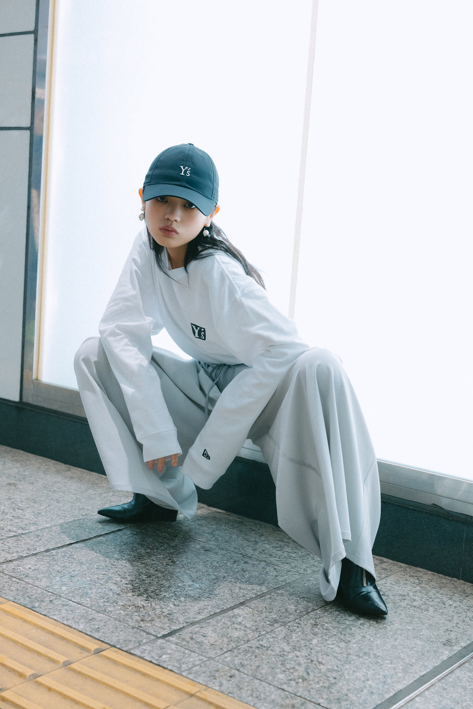 長袖 コットン Tシャツ Y's SS22 アイコン ホワイト レギュラーフィット