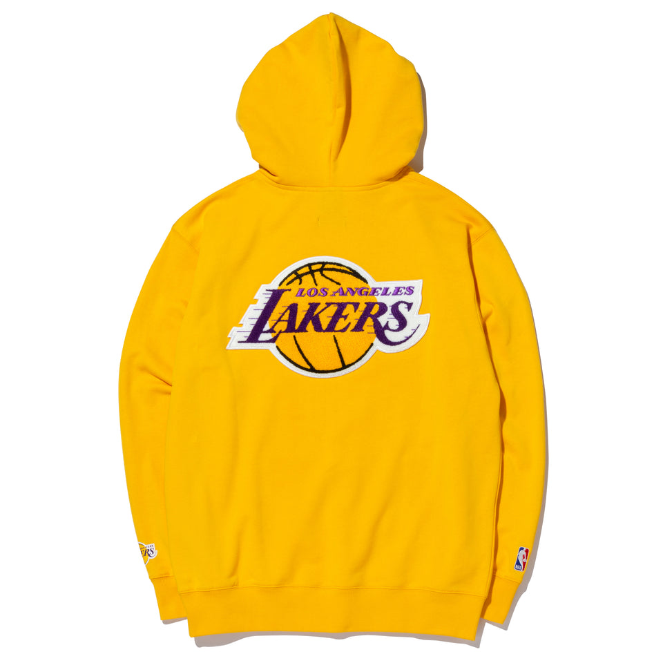 裏毛 スウェット プルオーバーフーディー XLARGE x NBA ロサンゼルス・レイカーズ イエロー