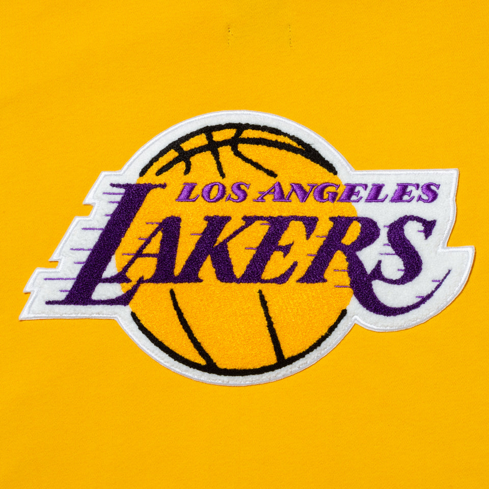 裏毛 スウェット プルオーバーフーディー XLARGE x NBA ロサンゼルス・レイカーズ イエロー