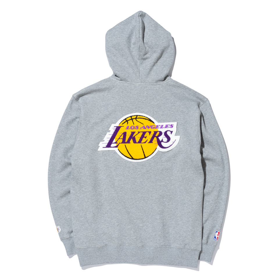 裏毛 スウェット プルオーバーフーディー XLARGE x NBA ロサンゼルス・レイカーズ グレー