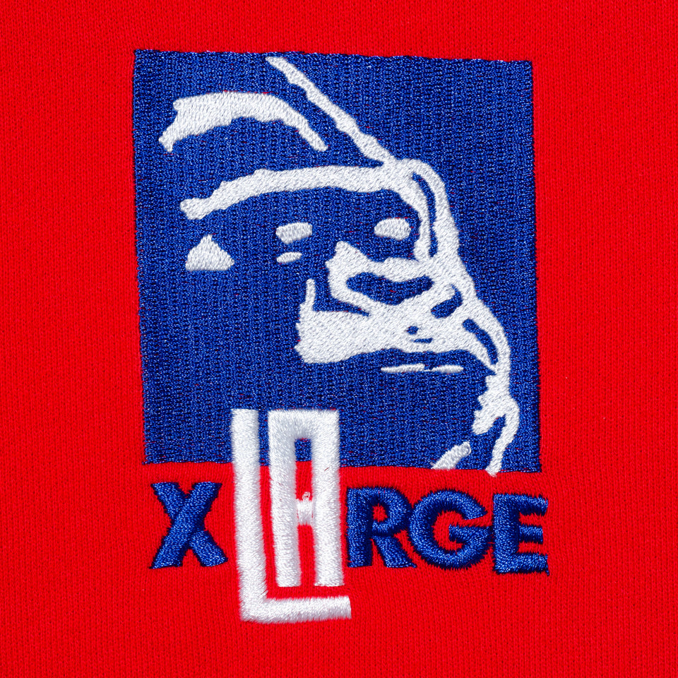 裏毛 スウェット プルオーバーフーディー XLARGE x NBA ロサンゼルス・クリッパーズ レッド