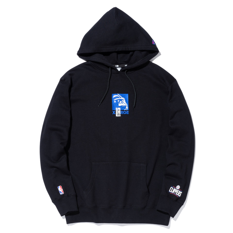 裏毛 スウェット プルオーバーフーディー XLARGE x NBA ロサンゼルス・クリッパーズ ブラック