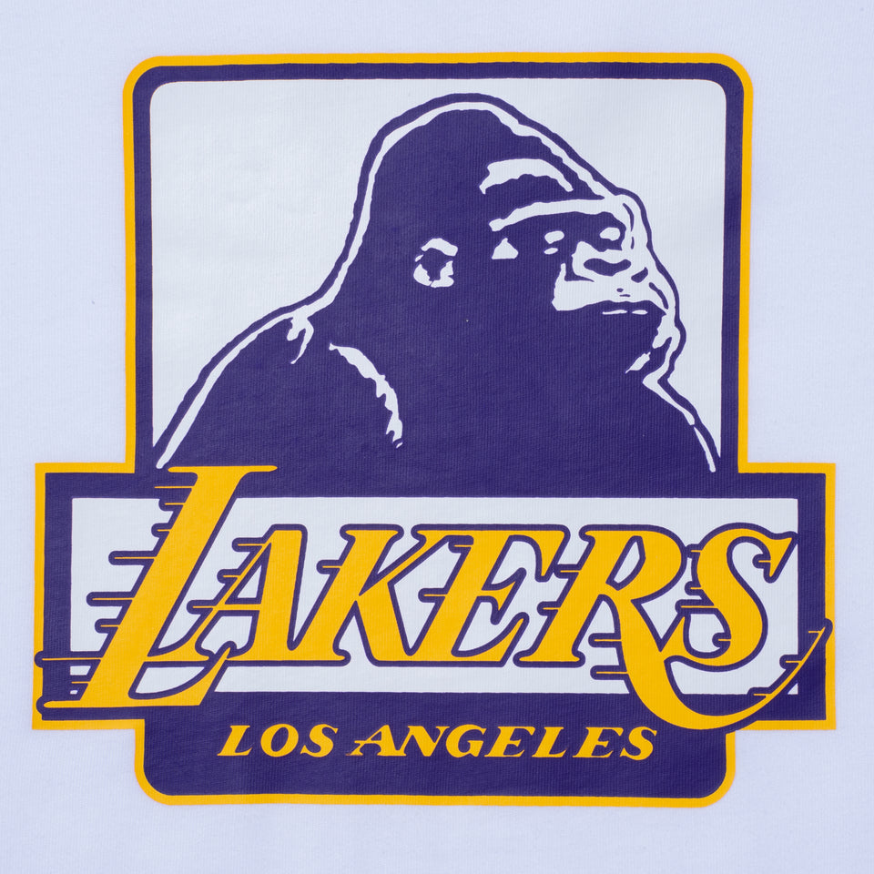 長袖 コットン Tシャツ XLARGE x NBA ロサンゼルス・レイカーズ ホワイト レギュラーフィット