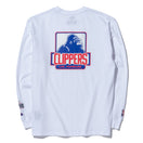 長袖 コットン Tシャツ XLARGE x NBA ロサンゼルス・クリッパーズ ホワイト レギュラーフィット