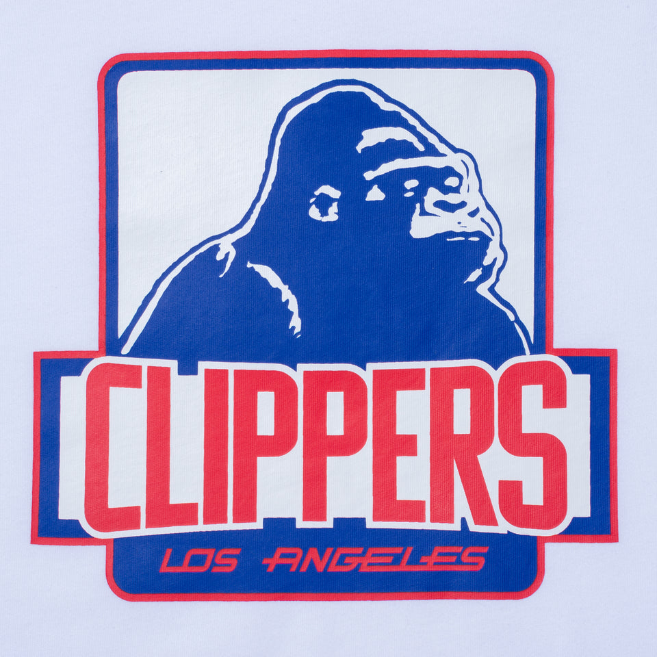 長袖 コットン Tシャツ XLARGE x NBA ロサンゼルス・クリッパーズ ホワイト レギュラーフィット