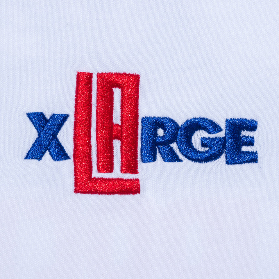 長袖 コットン Tシャツ XLARGE x NBA ロサンゼルス・クリッパーズ ホワイト レギュラーフィット