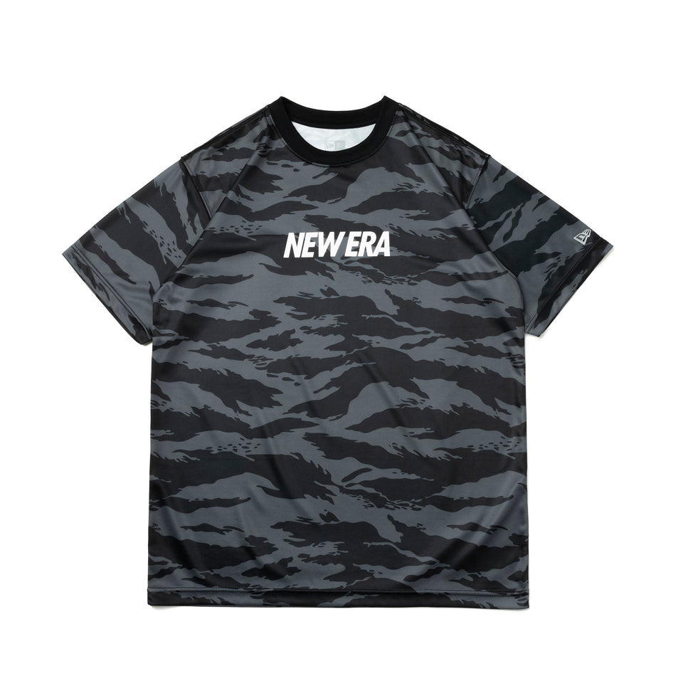 半袖 テック Tシャツ タイガーストライプカモ ブラック【 Performance Apparel 】