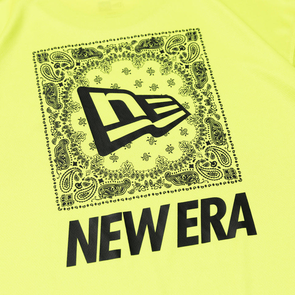 半袖 テック Tシャツ リア ペイズリー ライム【 Performance Apparel 】